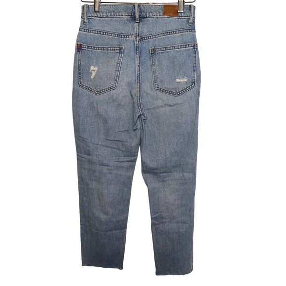 BDG Urban Outfitters Slim Straight Classic Distressed Hidden Button Fly Jeans 26 - Picture 7 of 13